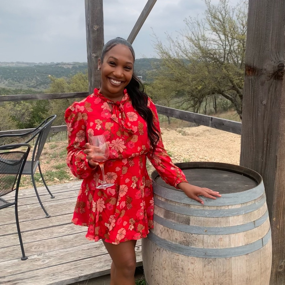 Red Floral Zara dress is perfect for vacation or summer!
